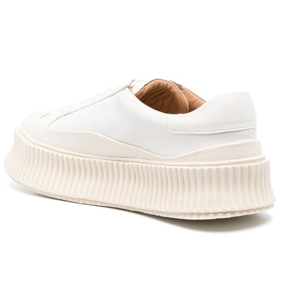 Jil Sander platform leather flatform white sneakers size 39 luxe designer - Picture 7 of 13